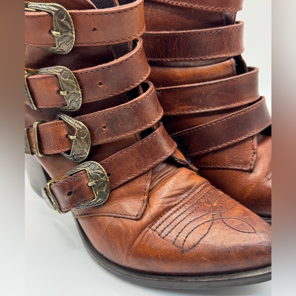 Steve Madden leather prairie boots - Picture 3 of 5